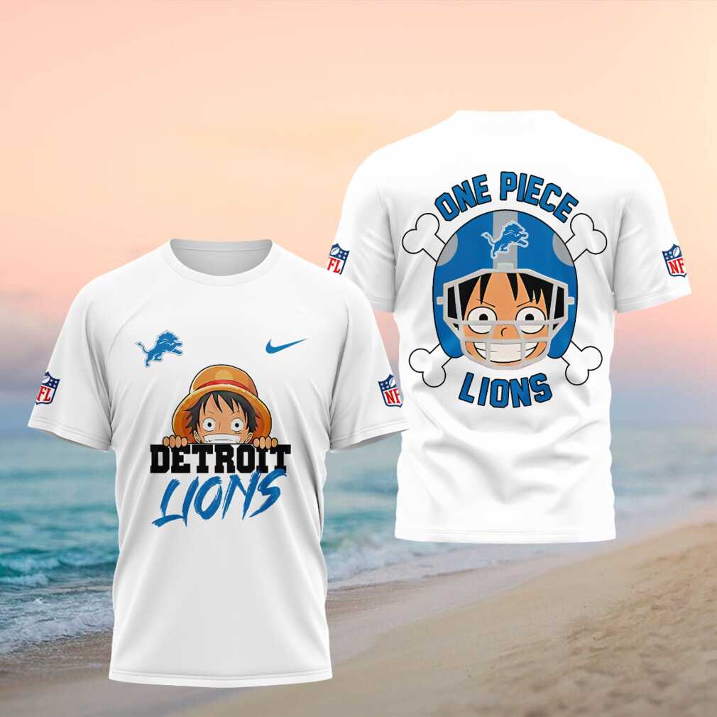 Detroit Lions Monkey Pirate Anime Manga Sports Fan Shirt - Limotees LLC