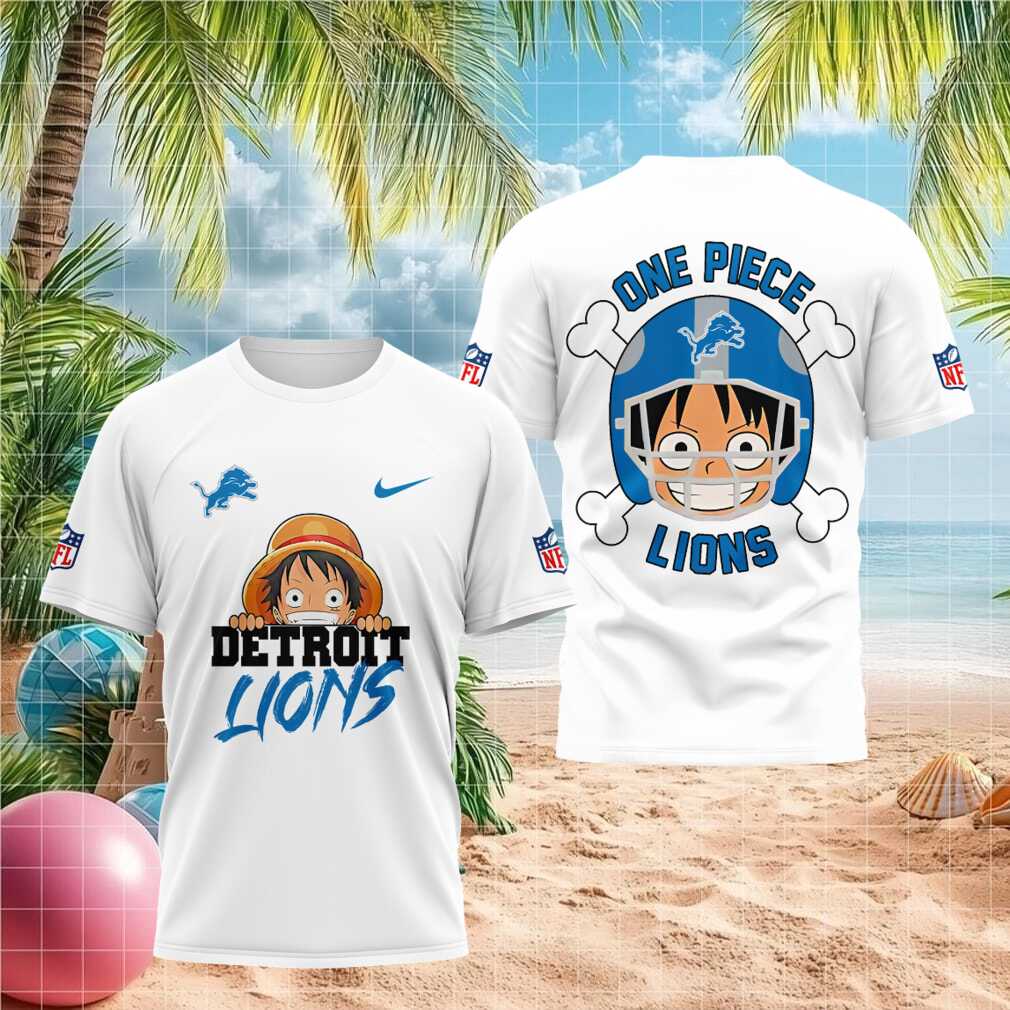 Detroit Lions Monkey Pirate Anime Manga Sports Fan Shirt - Limotees LLC