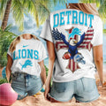 Detroit Lions Patriotic Eagle Football Shirt - Limotees LLC