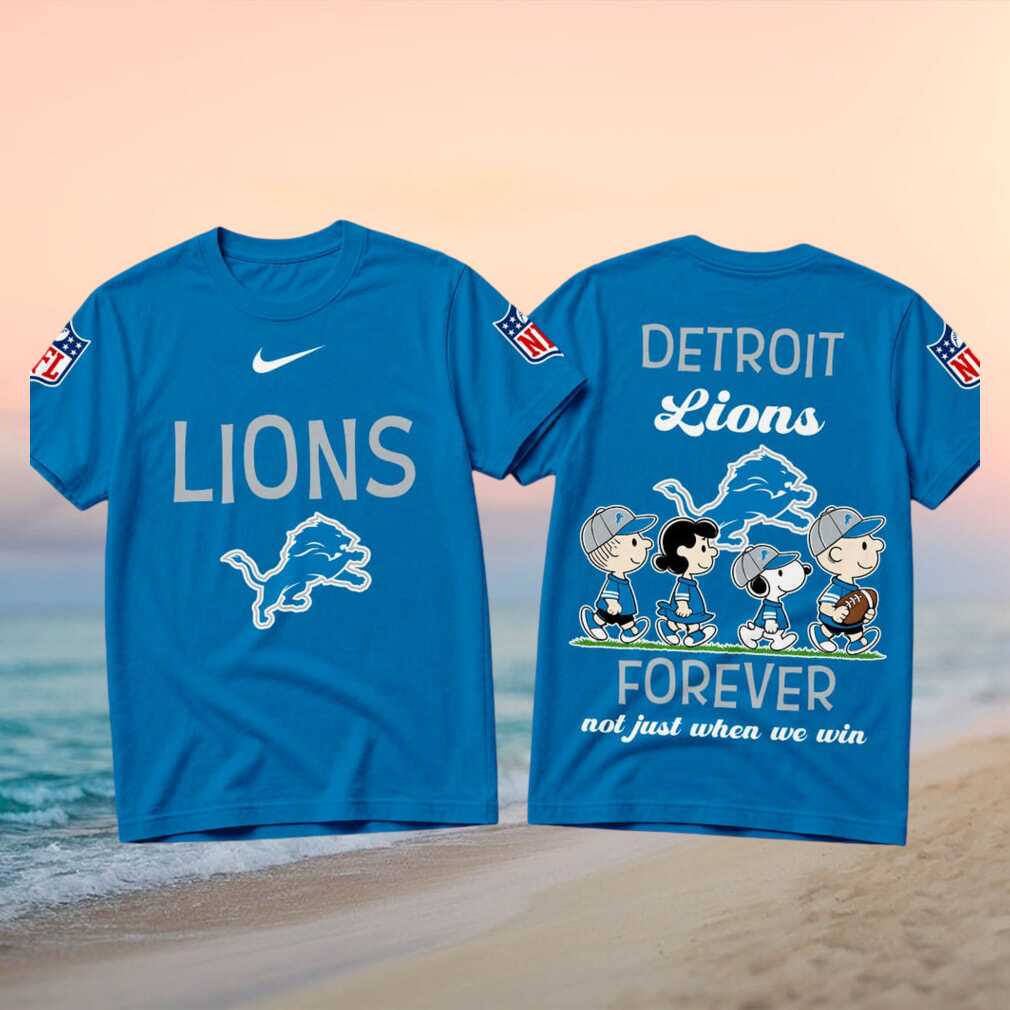 Detroit Lions Peanuts Characters Forever Football Shirt
