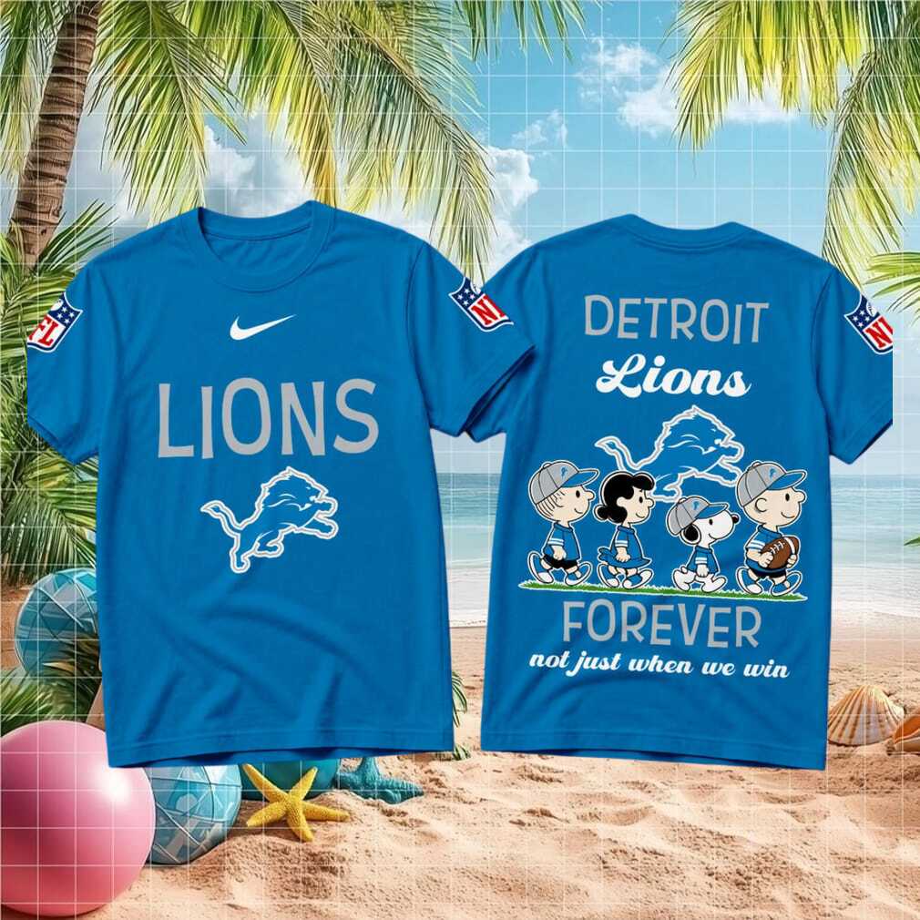 Detroit Lions Peanuts Characters Forever Football Shirt