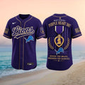 Detroit Lions Purple Heart Day Honor The Brave Baseball Shirt