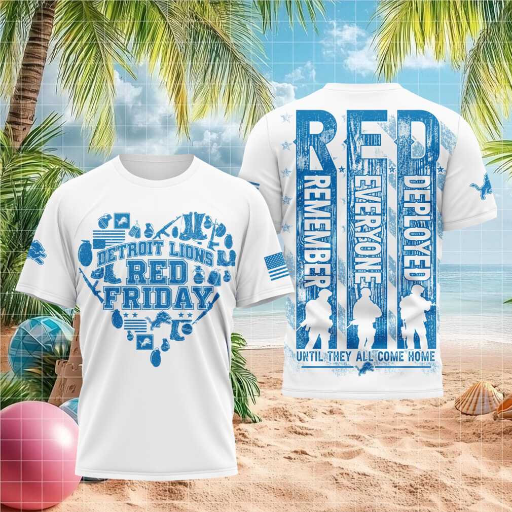 Detroit Lions Red Friday Military Support Shirt - Limotees LLC
