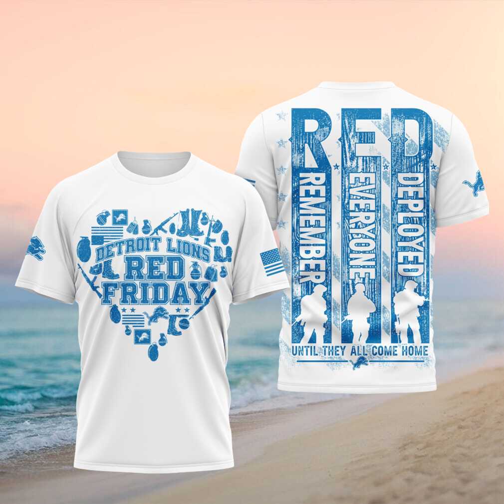 Detroit Lions Red Friday Military Support Shirt - Limotees LLC