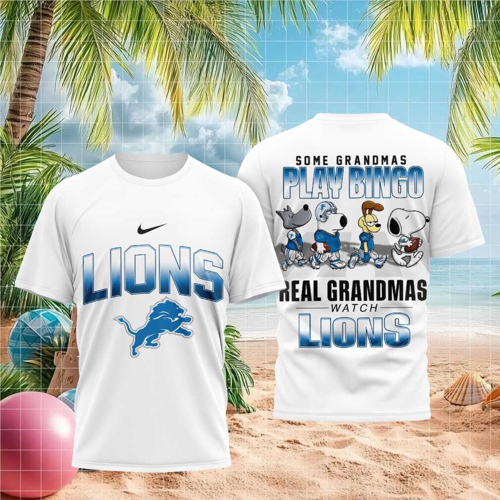 Detroit Lions Snoopy Dog Real Grandmas Watch Football Shirt