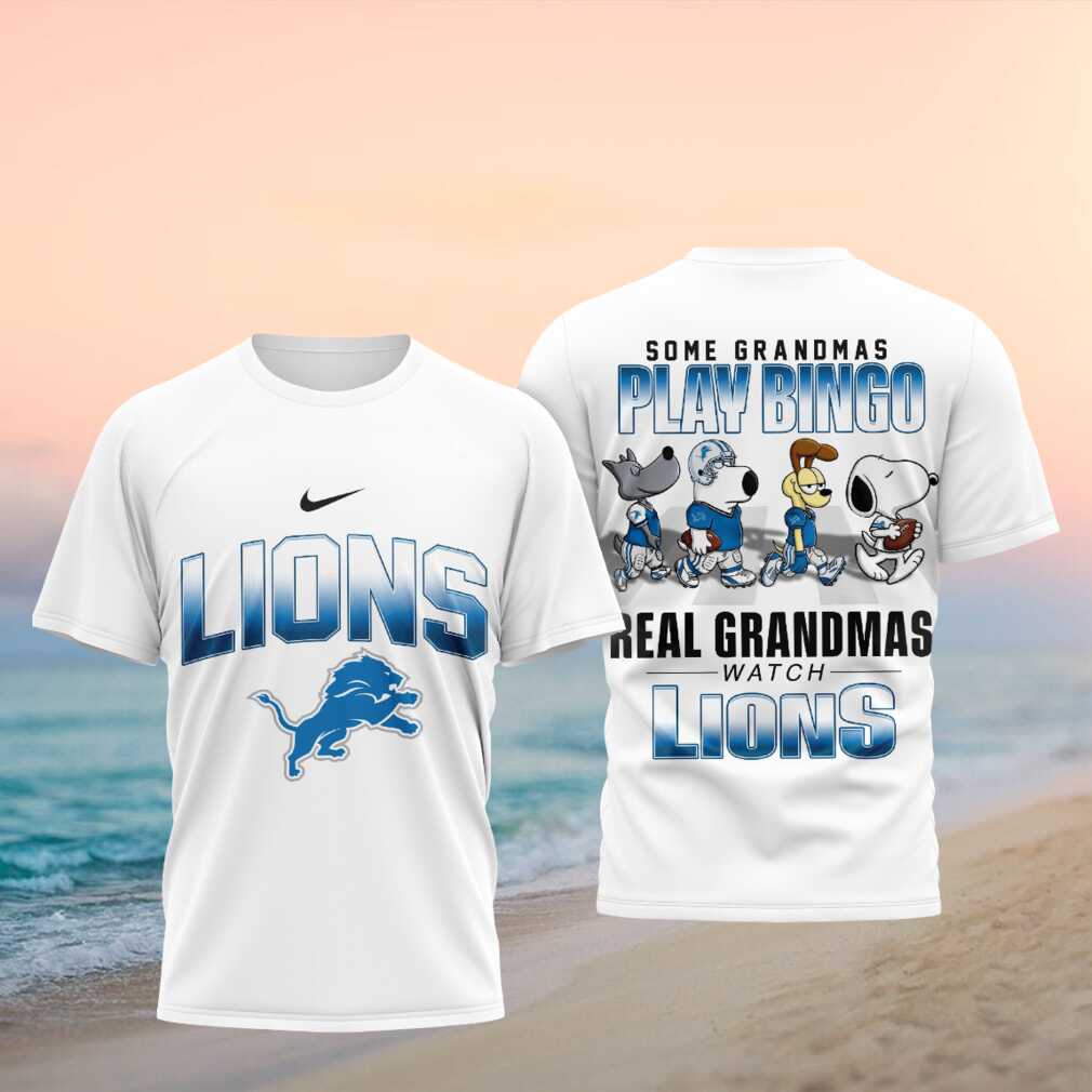 Detroit Lions Snoopy Dog Real Grandmas Watch Football Shirt