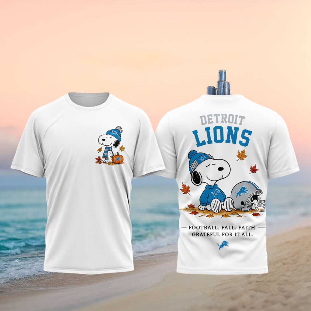 Detroit Lions Snoopy Football Fall Faith Shirt - Limotees LLC