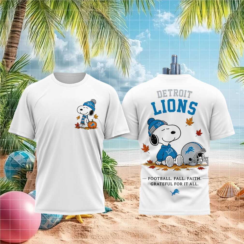 Detroit Lions Snoopy Football Fall Faith Shirt - Limotees LLC