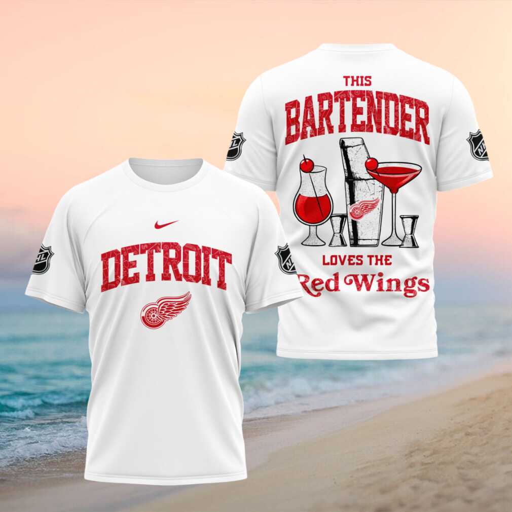 Detroit Red Wings Bartender Fan Hockey Graphic Shirt - Limotees LLC