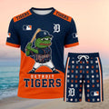 Detroit Tigers Pepe Frog Baseball Cartoon Shirt