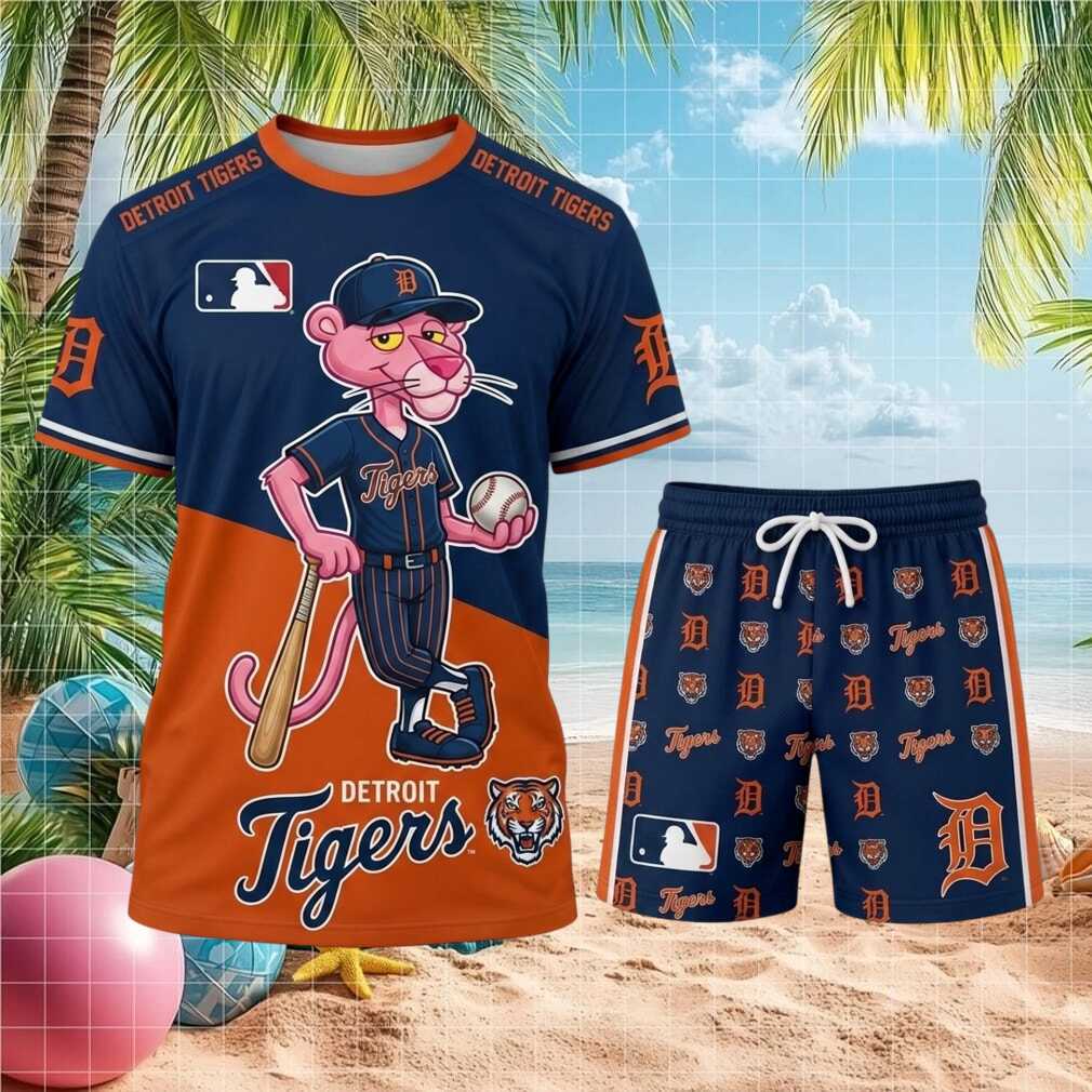 Detroit Tigers Pink Panther Baseball Sport Shirt