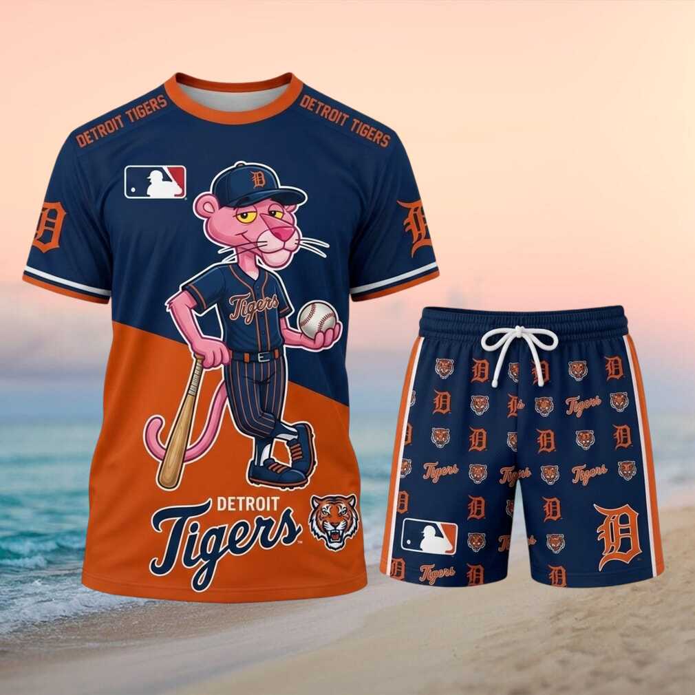 Detroit Tigers Pink Panther Baseball Sport Shirt