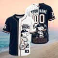 Detroit Tigers Snoopy Dog Baseball Skyline Custom Baseball Jersey - Limotees LLC