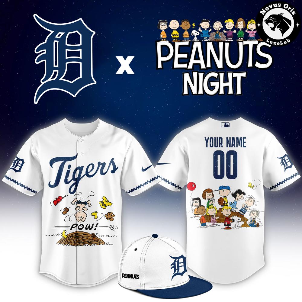 Detroit Tigers x Peanuts Night Limited Edition Baseball Jersey