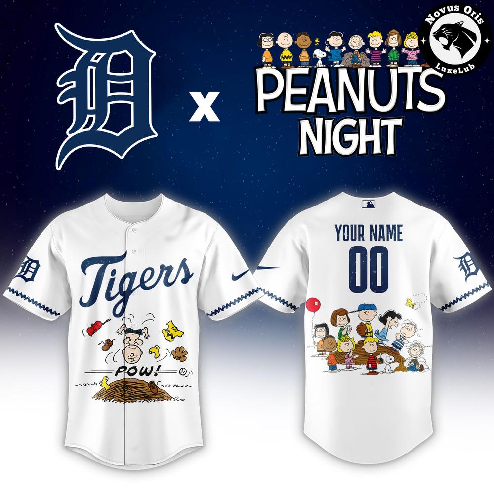 Detroit Tigers x Peanuts Night Limited Edition Baseball Jersey