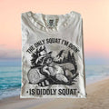 Diddly Squat Funny Raccoon Gym Fitness Workout Humor Graphic T Shirt - Limotees LLC