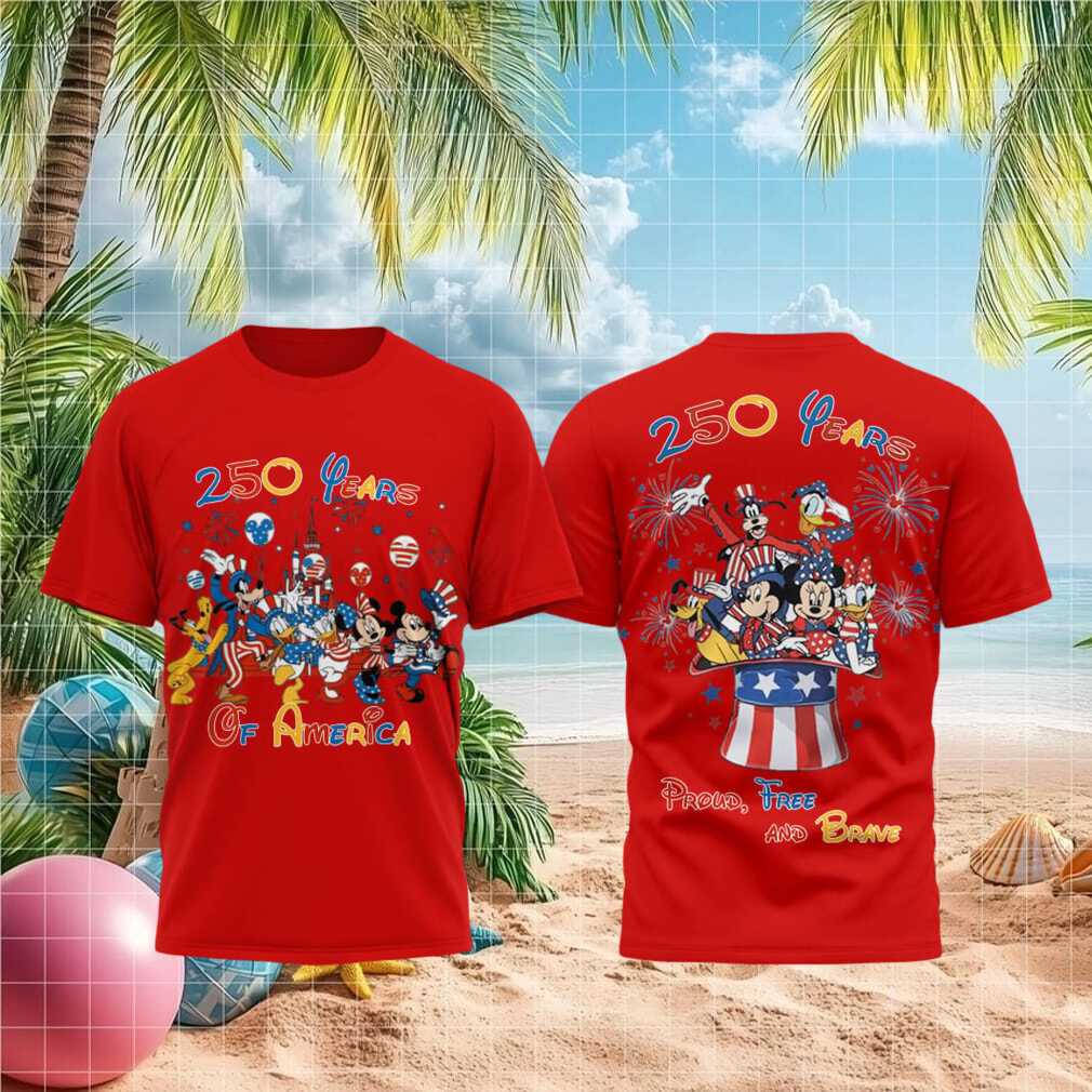 Disney Characters 250 Years Of America Patriotic Graphic Shirt - Limotees LLC