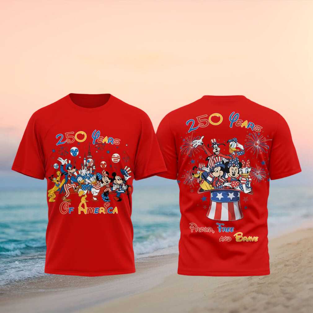 Disney Characters 250 Years Of America Patriotic Graphic Shirt - Limotees LLC