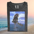 Dolphin Riding Minigun Weapon Marine Animal Funny Graphic T Shirt - Limotees LLC