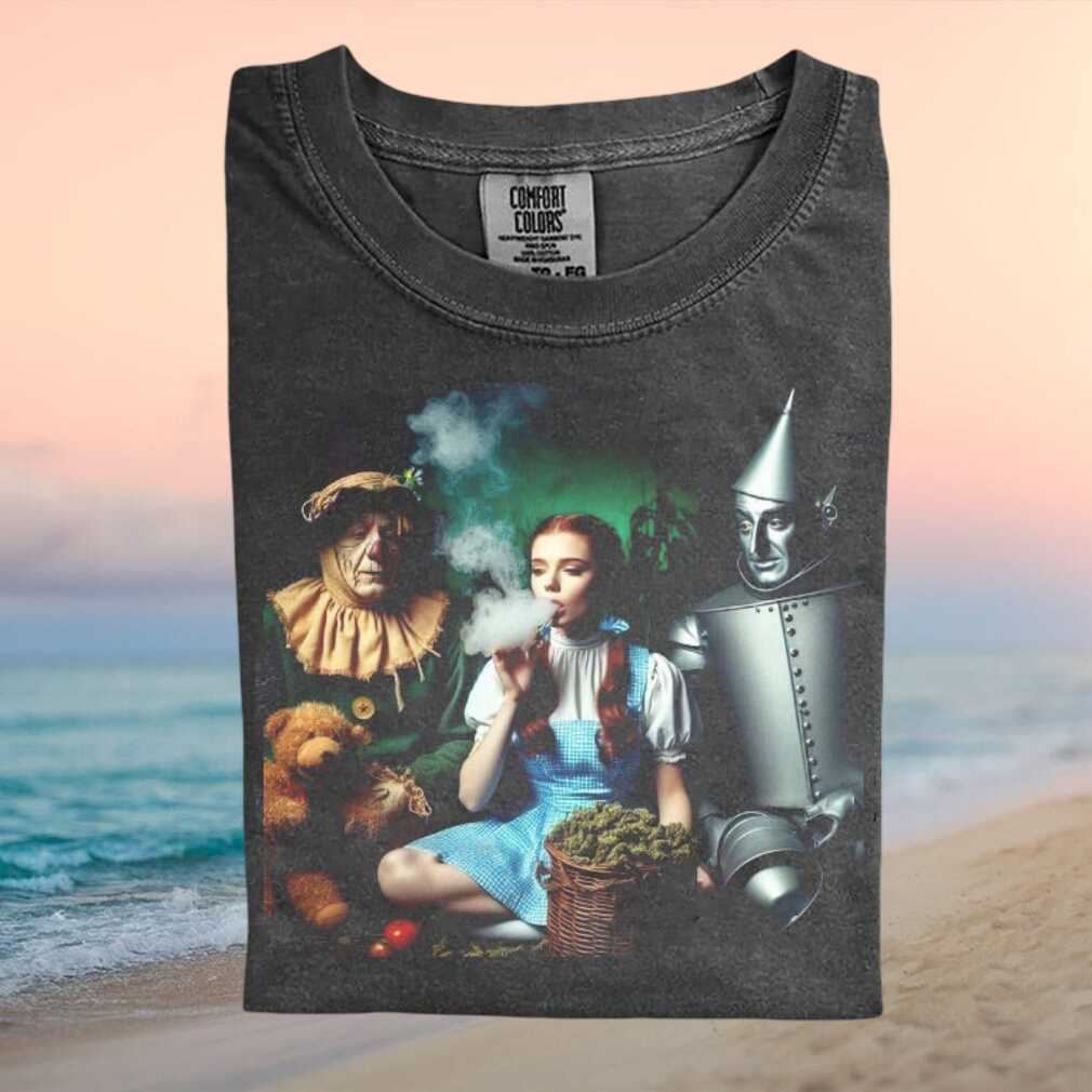 Dorothy Wizard of Oz Smoking Weed Funny Parody T Shirt - Limotees LLC