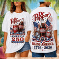 Dr Pepper America 250 Years of Freedom Retro Soda Brand Collector Shirt - Limotees LLC