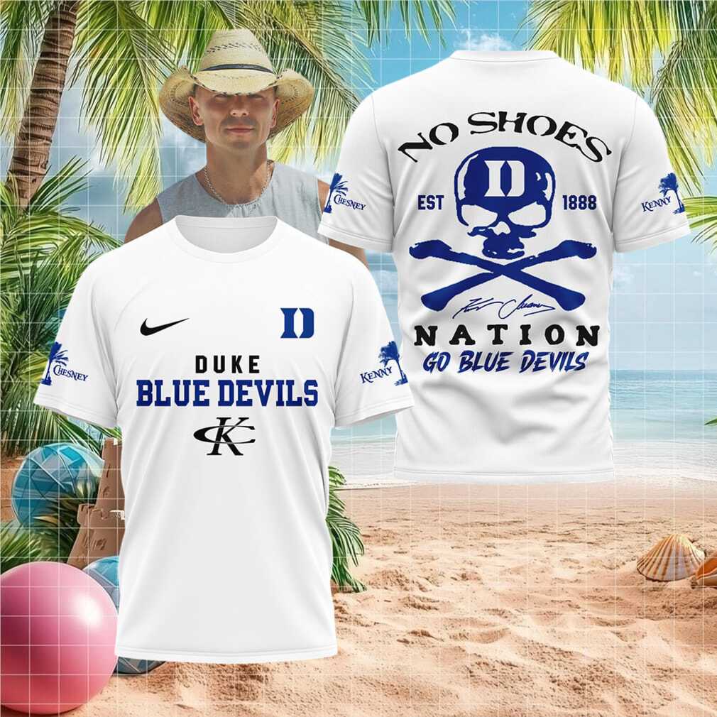 Duke Blue Devils No Shoes Nation Skull Mascot Shirt - Limotees LLC
