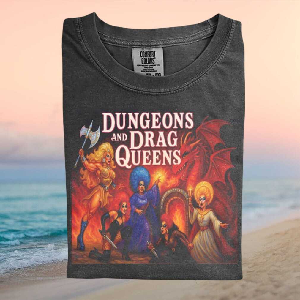 Dungeons and Drag Queens Fantasy Roleplay Gaming Graphic T Shirt - Limotees LLC