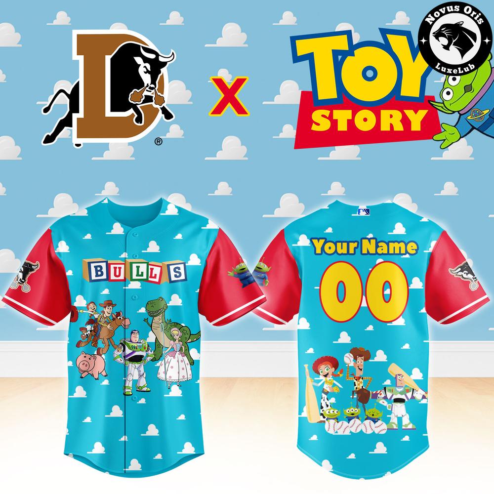 Durham Bulls x Toy Story Night Woody Buzz Lightyear Custom Baseball Jersey