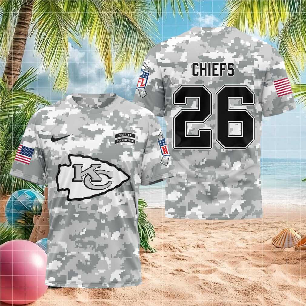 Kansas City Chiefs Camo Salute to Service Football Shirt
