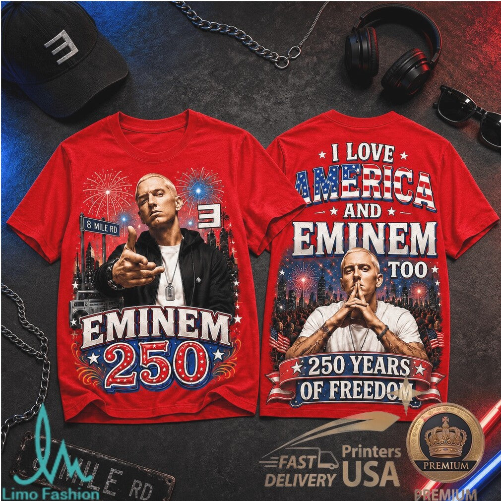 Eminem 8 Mile Road 250 Years Of Freedom American Patriot Shirt - Limotees LLC