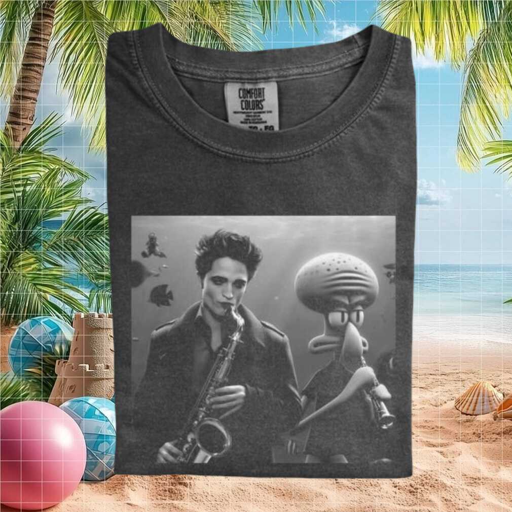 Edward Cullen Twilight Squidward Saxophone Meme T Shirt - Limotees LLC