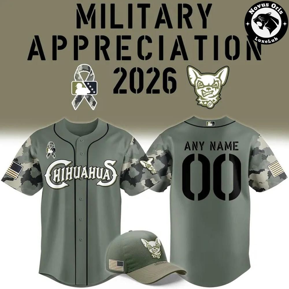 El Paso Chihuahuas 2026 Military Appreciation Baseball Jersey