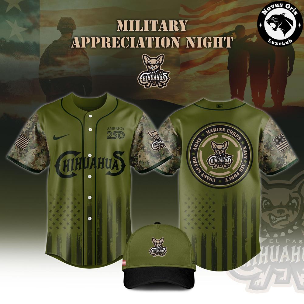 El Paso Chihuahuas America 250 Military Camo Baseball Jersey