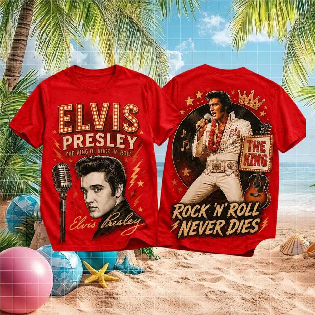 Elvis Presley The King Rock N Roll Never Dies Concert Shirt