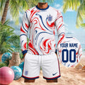 England National Football Team Euro 2026 Swirl Pattern Fan Kit Men Shirt - Limotees LLC