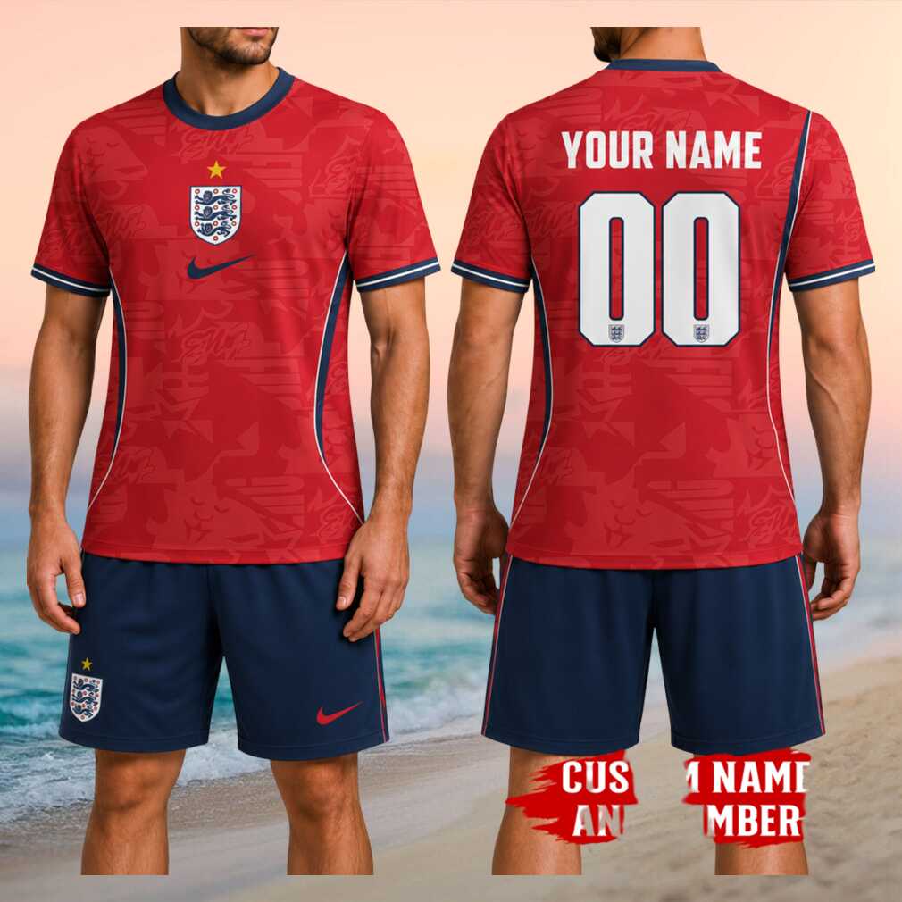 England National Football Team Personalized Graphic Match Day Fan Outerwear Women Shirt - Limotees LLC