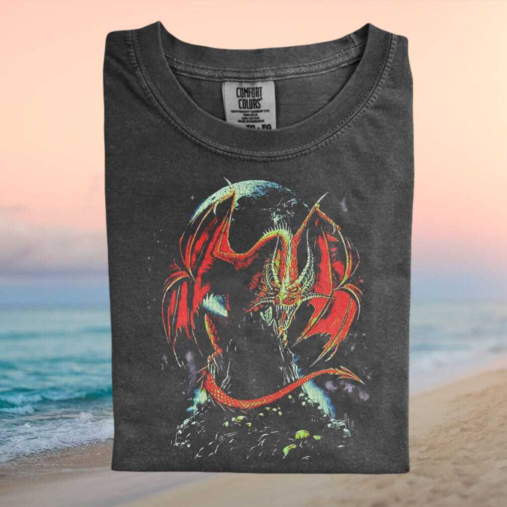 Epic Fantasy Red Dragon Magical Creature Graphic T Shirt - Limotees LLC