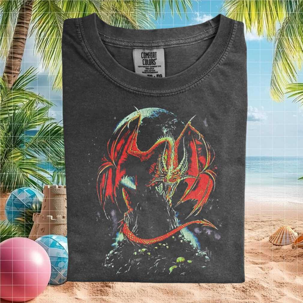 Epic Fantasy Red Dragon Magical Creature Graphic T Shirt - Limotees LLC