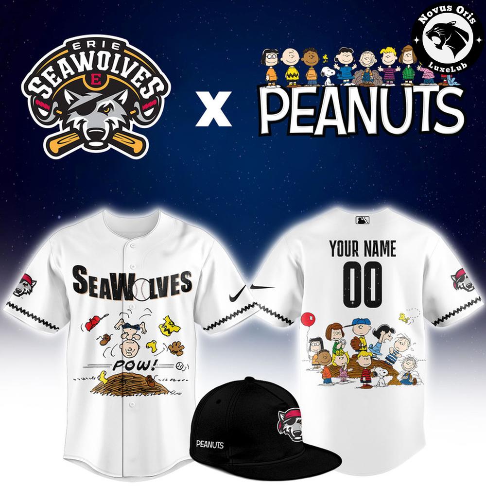 Erie SeaWolves x Peanuts Night Limited Edition Baseball Jersey