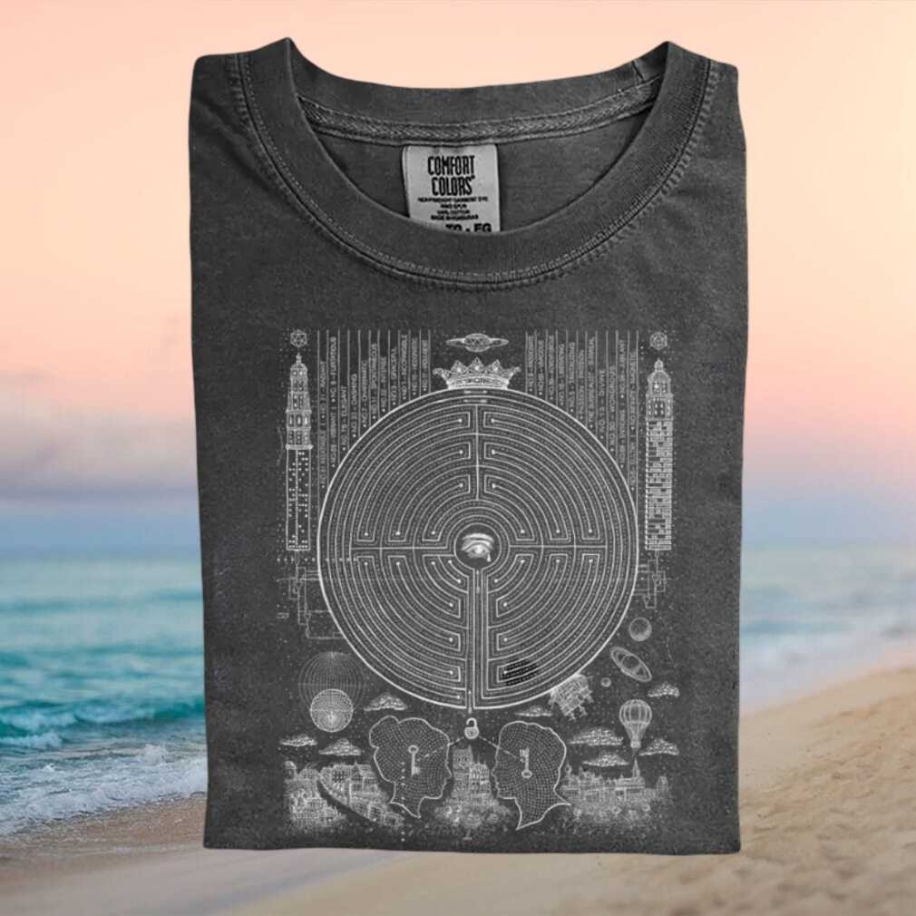 Esoteric Labyrinth Maze Occult Geometric Sacred Symbol Graphic T Shirt - Limotees LLC