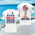 FIFA World Cup 2026 England National Soccer Team Fans Sportswear Official Style Shirt - Limotees LLC