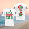 FIFA World Cup 2026 Iraq National Soccer Team Fans Sportswear Official Style Shirt - Limotees LLC