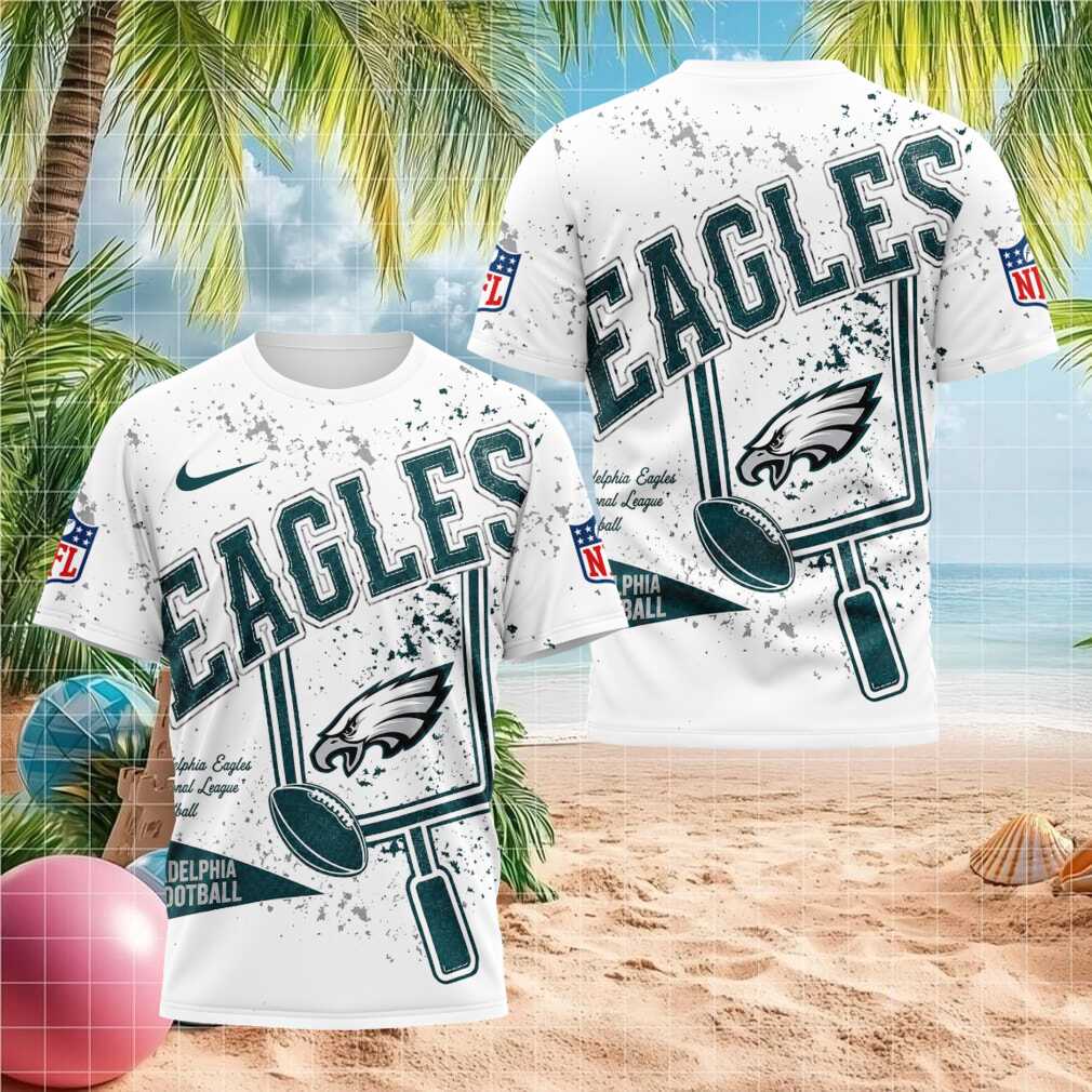 Philadelphia Eagles Football Field Goal Splatter Design Shirt