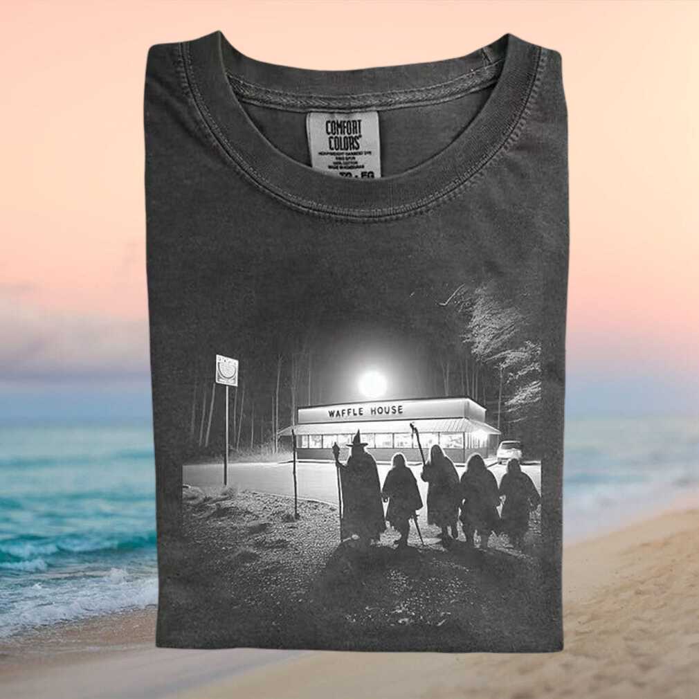 Fellowship Waffle House Night Scene Retro Vintage Style T Shirt - Limotees LLC