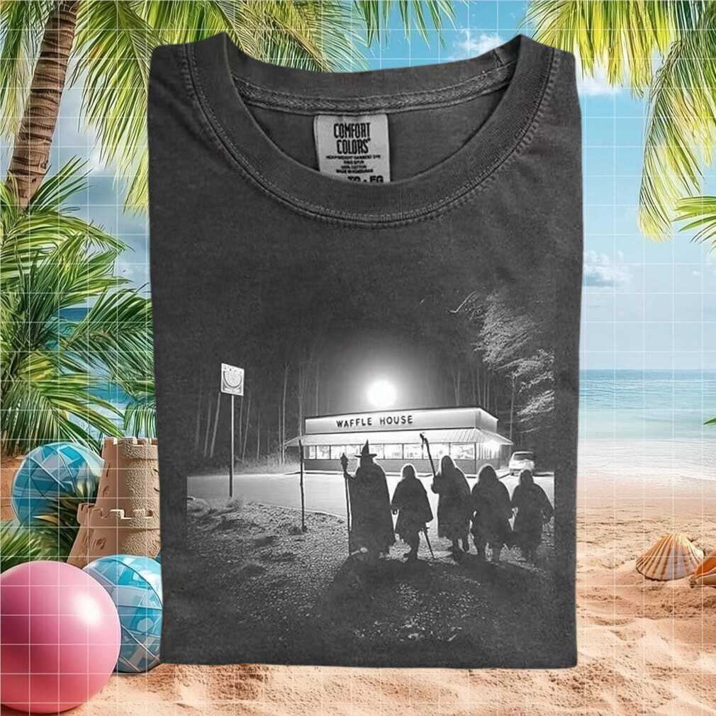 Fellowship Waffle House Night Scene Retro Vintage Style T Shirt - Limotees LLC