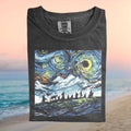Fellowship of the Ring Starry Night Landscape Fantasy T Shirt - Limotees LLC
