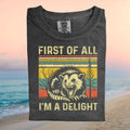 First Of All I Am A Delight Retro Opossum Meme Graphic T Shirt - Limotees LLC