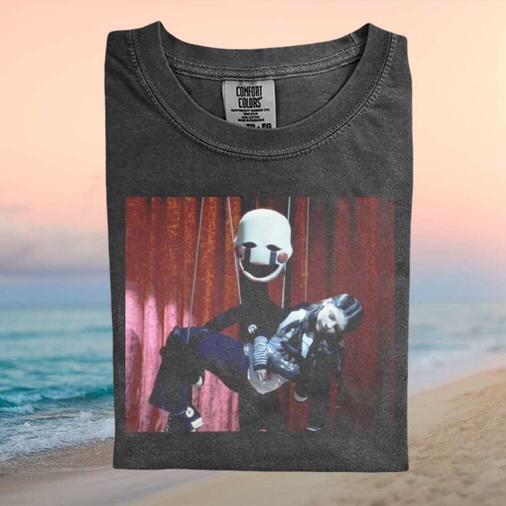 Five Nights At Freddys Puppet Wednesday Addams Crossover Graphic T Shirt - Limotees LLC