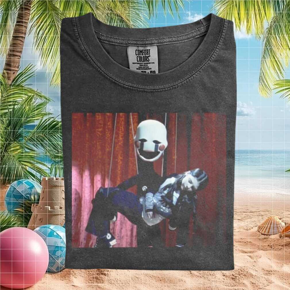 Five Nights At Freddys Puppet Wednesday Addams Crossover Graphic T Shirt - Limotees LLC