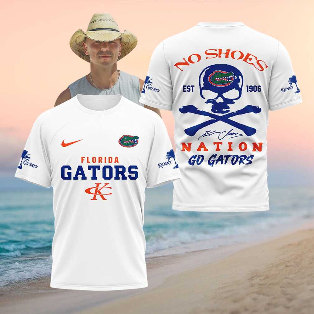 Florida Gators No Shoes Nation Skull Shirt Kenny Chesney College Shirt - Limotees LLC